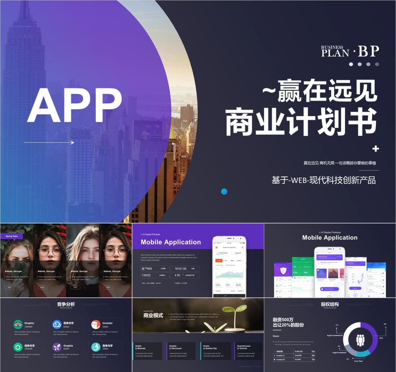 科技智能硬件BP商业计划书PPT模板