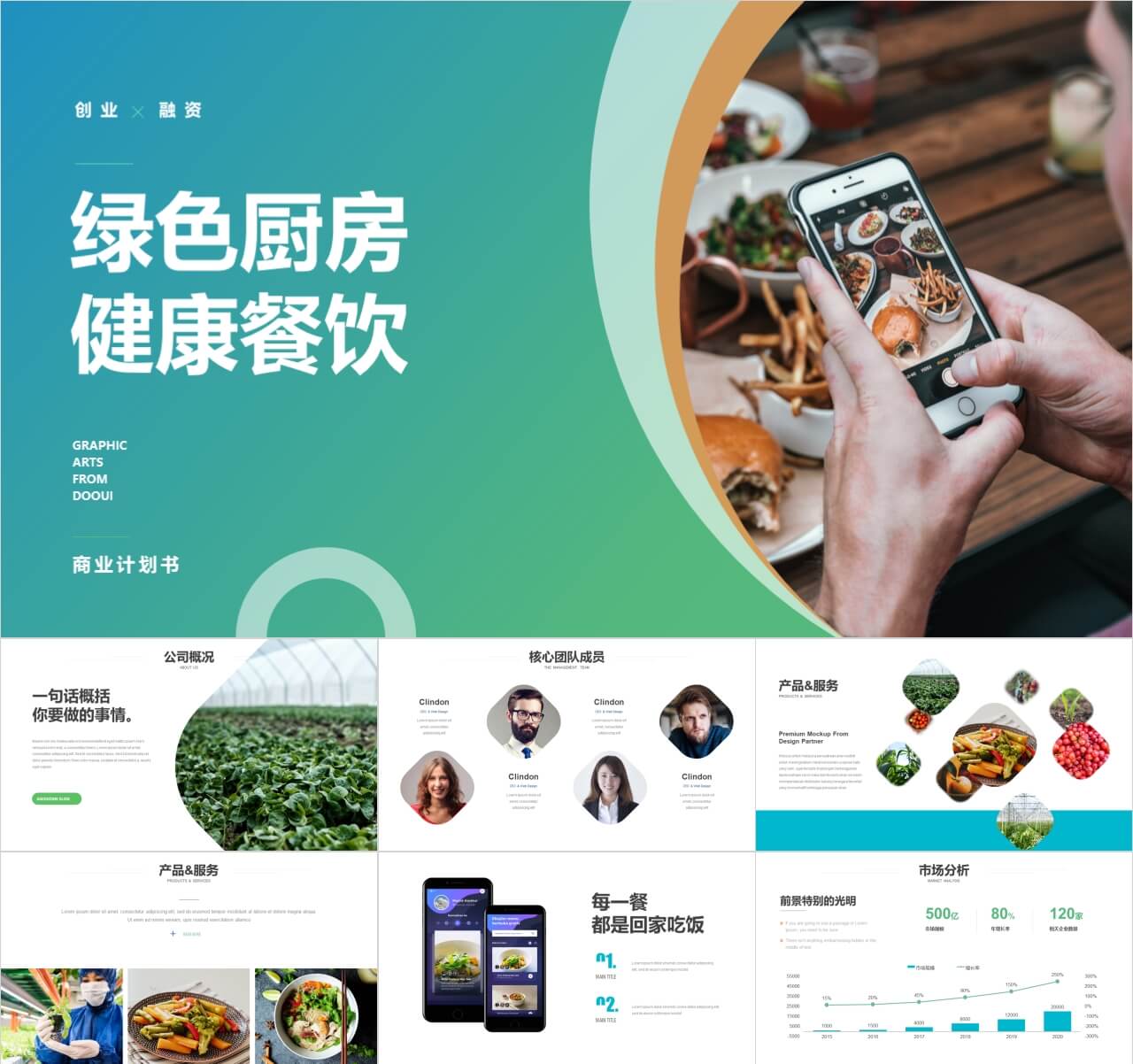 新型农业预制菜现代化农业种植商业创业计划书PPT模板