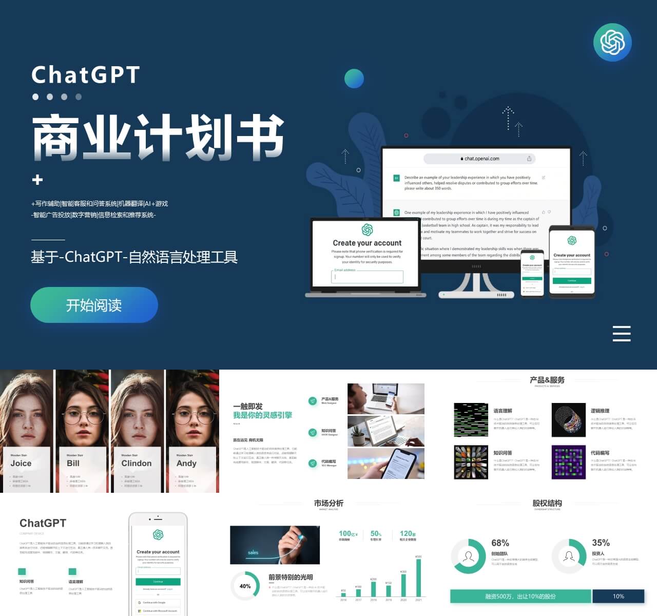 ChatGPT商业计划书bp模板