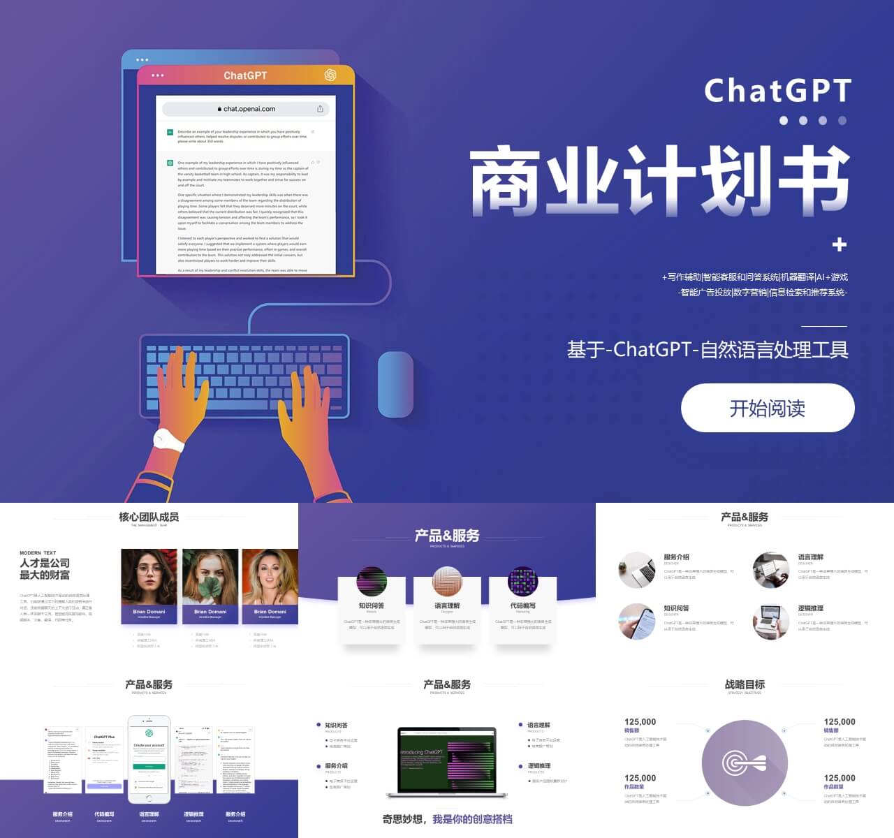 ChatGPT商业计划书bp模板