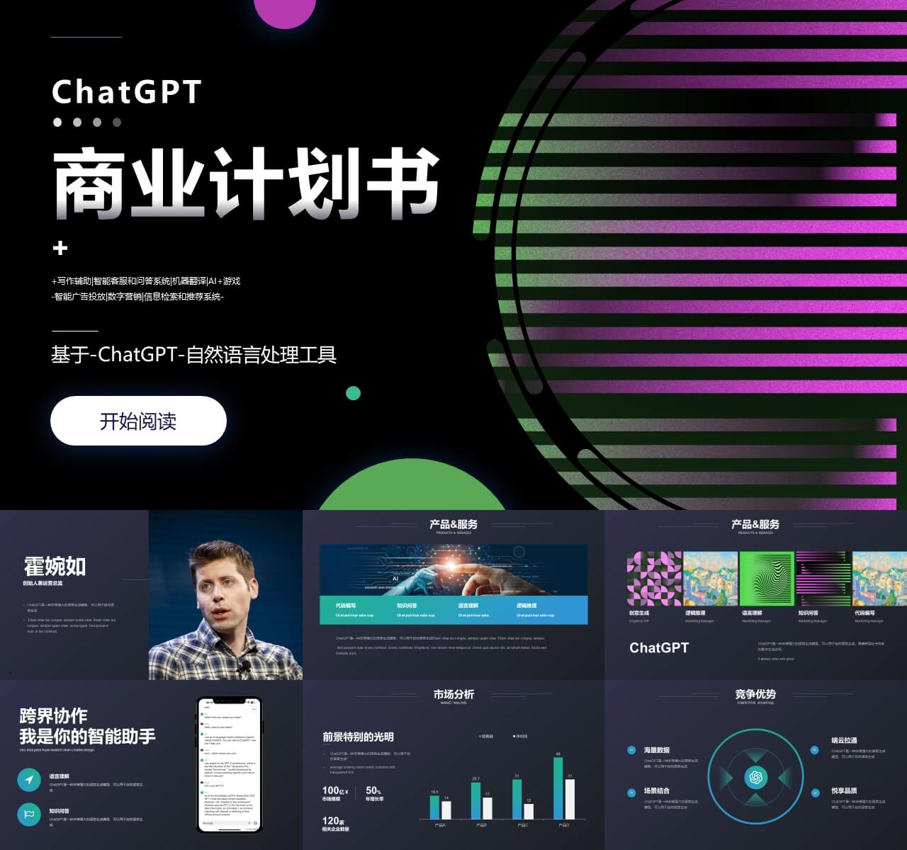 ChatGPT商业计划书bp模板