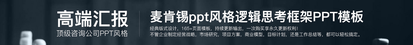 顶尖咨询公司ppt风格，麦肯锡逻辑思维框架图ppt